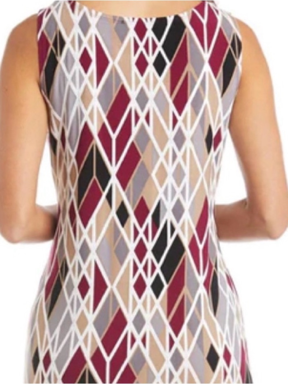 R & M Richards 3/4 Sleeve Medallion Print Jacket Dress with removable necklace - Picture 4 of 5